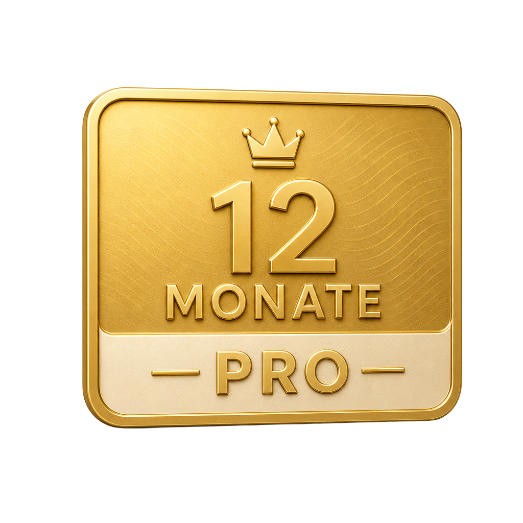 Goldene Karte mit der Aufschrift 12 Monate Pro als Preis beim Herbst-Cup